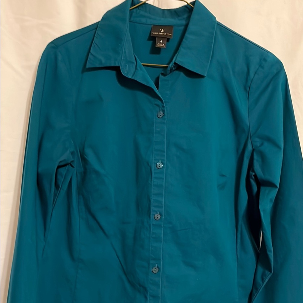 Teal Button-Up Shirt